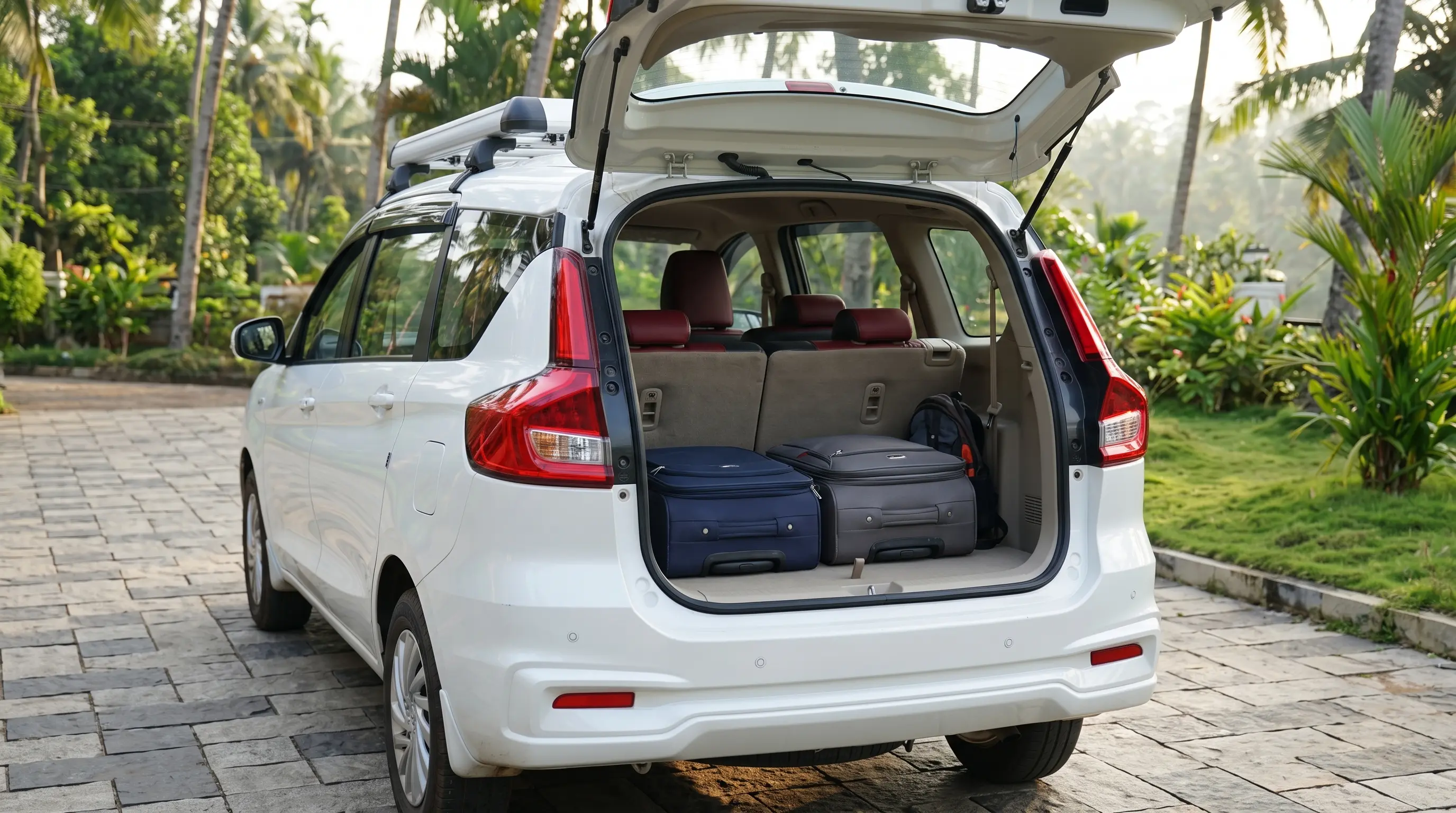 Maruti Ertiga Expandable Luggage Boot Space